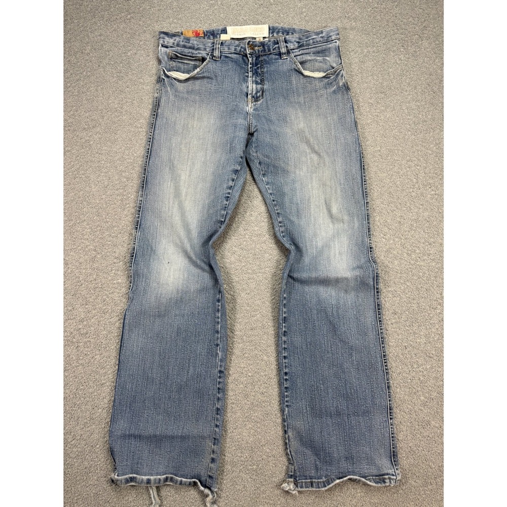 Y2K Parasuco Jeans Men's 36 Light Wash Bootcut High Rise Relaxed Fit Distressed
